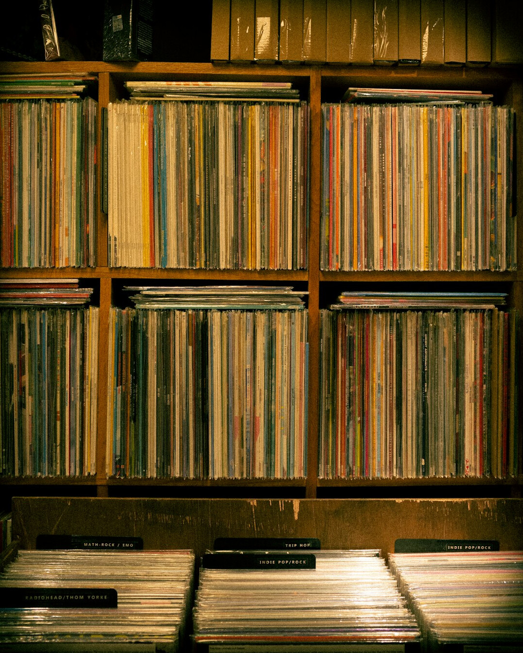 Shelves with old videotapes in a television archive
